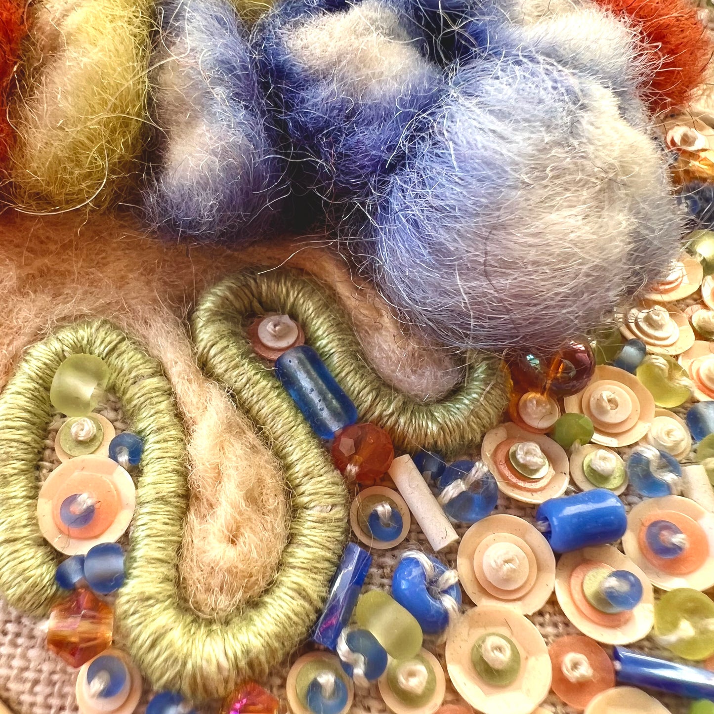 Azure Echoes in Peach