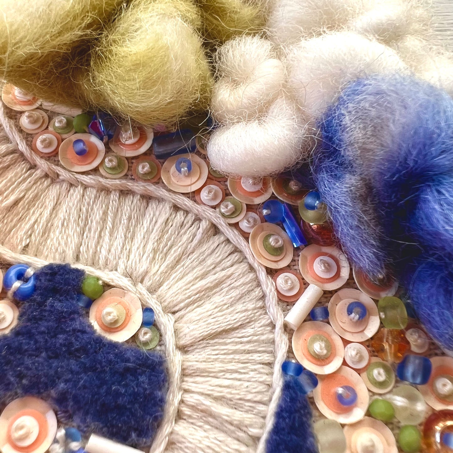 Azure Echoes in Peach